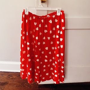 Vintage red poppy skirt